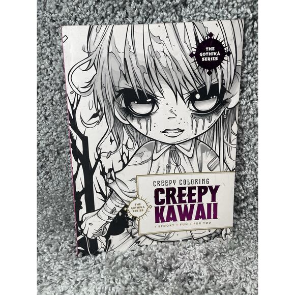 Adult Creepy Coloring Book The Gothika Series Zombie Horror Kawaii Mythic New - Picture 7 of 10
